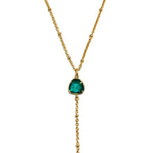 Load image into Gallery viewer, Emerald Lariat Necklace
