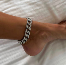Load image into Gallery viewer, Silver Crystal Anklet