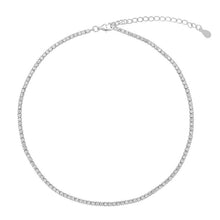 Load image into Gallery viewer, Silver Mini Tennis Choker