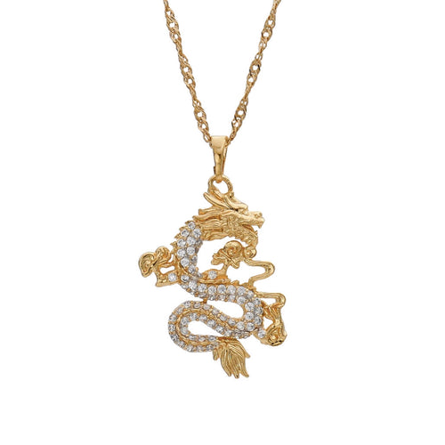 Diamanté Dragon Necklace