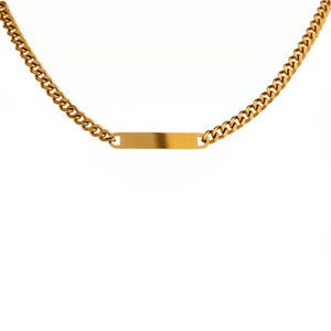 Bar of Gold Chain Necklace