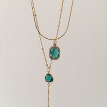 Load image into Gallery viewer, Emerald Lariat Necklace