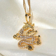 Load image into Gallery viewer, Diamanté Dragon Necklace