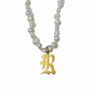 Initial Pearl Necklace