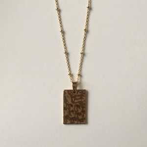 Hammered Tablet Necklace