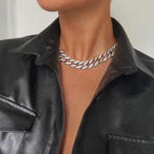 Load image into Gallery viewer, Silver Cuban Choker