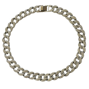 Silver Cuban Choker