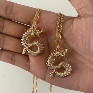 Diamanté Dragon Necklace