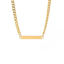 Load image into Gallery viewer, Bar of Gold Chain Necklace