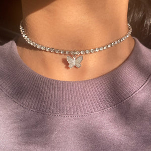 Icy Butterfly Choker